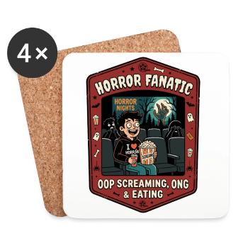 Cinéma fanatique de l’horreur Humour - Dessous de verre (lot de 4) - blanc - Devant