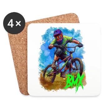 BMX - Coasters (set of 4) - white - Front