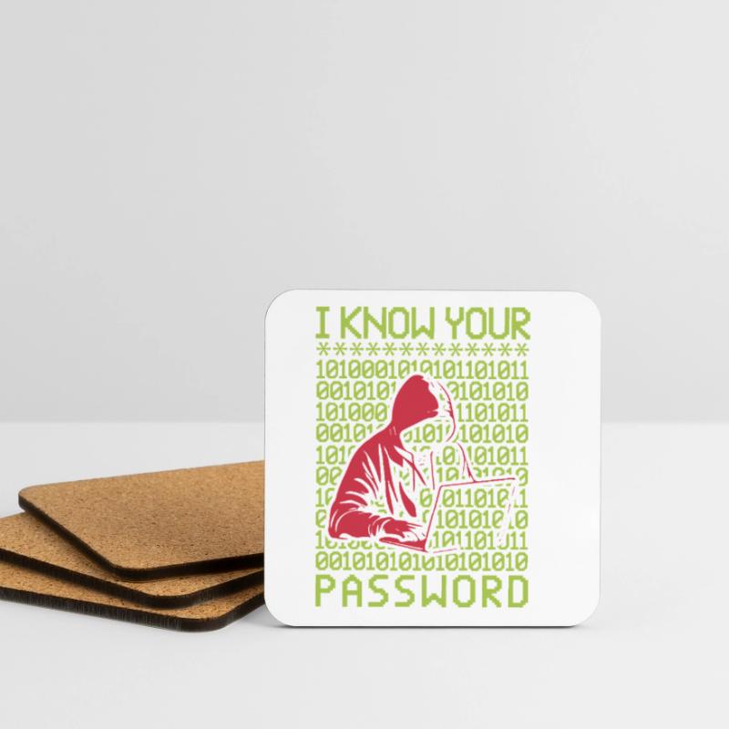 Hacker Hacking Programmer Linux Password Hacker Coasters (set of 4)
