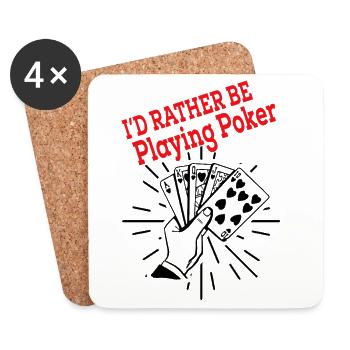 Meilleur poker que tout autre chose - Dessous de verre (lot de 4) - blanc - Devant