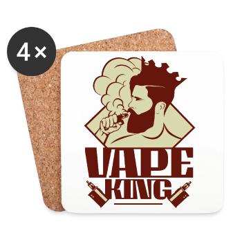 VAPE KING - Vaping Dampfen liquid - Untersetzer (4er-Set) - Weiß - Vorne
