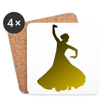 Danser - Dessous de verre (lot de 4) - blanc - Devant