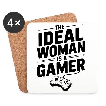 The Idea Woman Is a Gamer - Coasters (set of 4) - white - Front