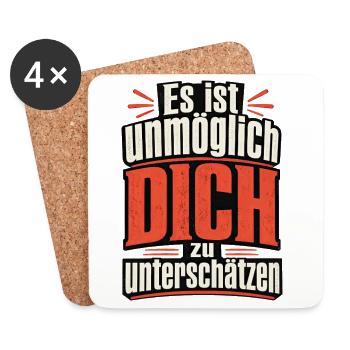 Unmöglich - Untersetzer (4er-Set) - Weiß - Vorne
