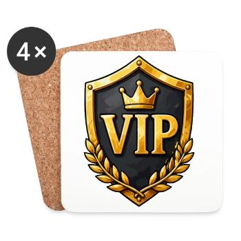 Ornement VIP du Bouclier de la Couronne - Dessous de verre (lot de 4) - blanc - Devant