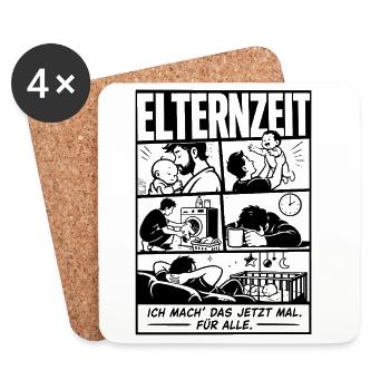 Elternzeit Ich mach das jetzt mal - Untersetzer (4er-Set) - Weiß - Vorne