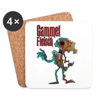 Gammelfleisch - Untersetzer (4er-Set) - Weiß - Vorne