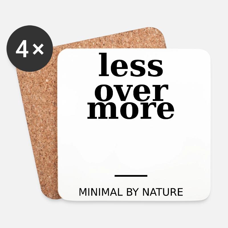 Less Over More - Dessous de verre (lot de 4) - blanc