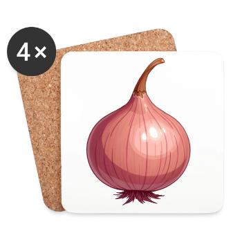 onion - Coasters (set of 4) - white - Front