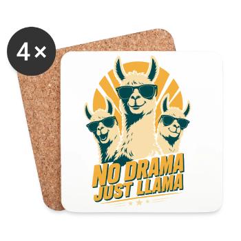 No Prob Llama Horror Retro Design - Untersetzer (4er-Set) - Weiß - Vorne