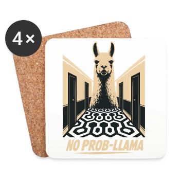 Llama They Bite You Regret Horror - Untersetzer (4er-Set) - Weiß - Vorne