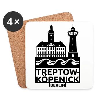 treptow köpenick silhouette berlin - Untersetzer (4er-Set) - Weiß - Vorne