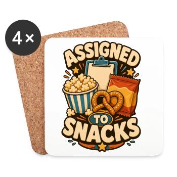 Assigned To Snacks - Untersetzer (4er-Set) - Weiß - Vorne