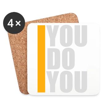 You Do You Funny Self-Confidence Freedom Logo - Coasters (set of 4) - white - Front