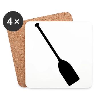 Pagaie en kayak - Dessous de verre (lot de 4) - blanc - Devant