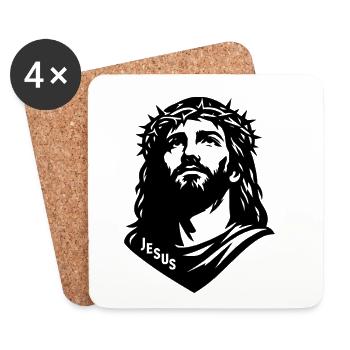Jesus Messias - Untersetzer (4er-Set) - Weiß - Vorne