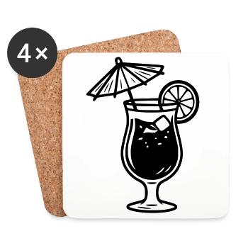 cocktail - Dessous de verre (lot de 4) - blanc - Devant