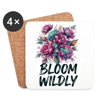 Bloom Wildly Blütenpracht - Untersetzer (4er-Set) - Weiß - Vorne