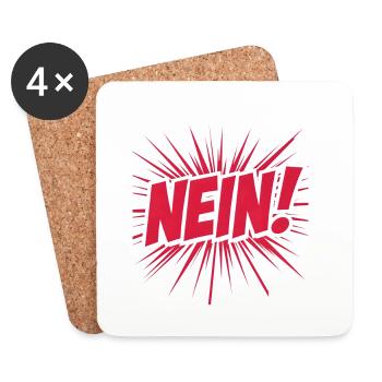 Bevor du fragst. Nein. - Untersetzer (4er-Set) - Weiß - Vorne