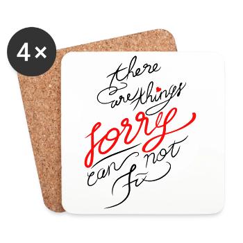 Sorry - Coasters (set of 4) - white - Front