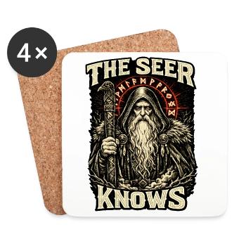 The Seer Knows - Coasters (set of 4) - white - Front