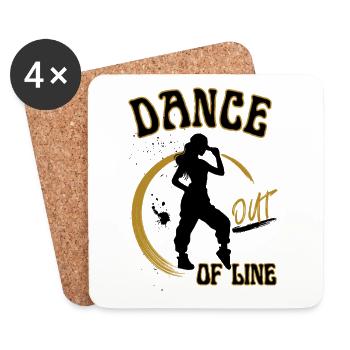 Dance out of line - Coasters (set of 4) - white - Front