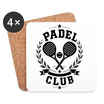 Padel Club Emblem - Untersetzer (4er-Set) - Weiß - Vorne