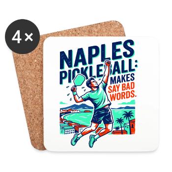 Naples Pickleball Makes Say Bad Words - Untersetzer (4er-Set) - Weiß - Vorne