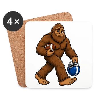 Fußball Bigfoot Sasquatch Lustiger Bigfoot Fußball - Untersetzer (4er-Set) - Weiß - Vorne