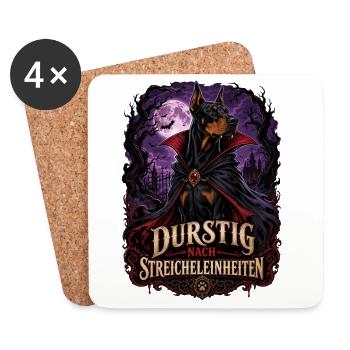 Bluthund - Untersetzer (4er-Set) - Weiß - Vorne