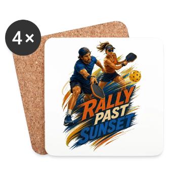 Sunset Rally - Untersetzer (4er-Set) - Weiß - Vorne