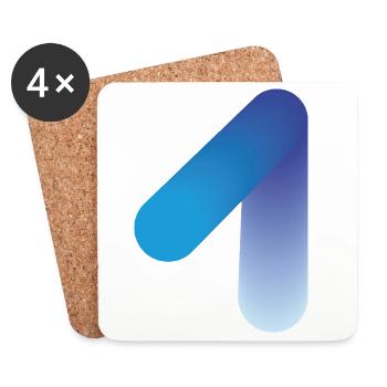 Abstract 1, modern & digital - Coasters (set of 4) - white - Front
