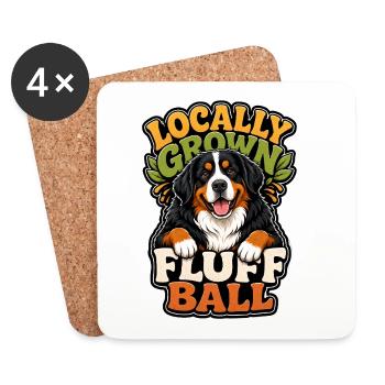 Bernese Mountain Dog - Coasters (set of 4) - white - Front