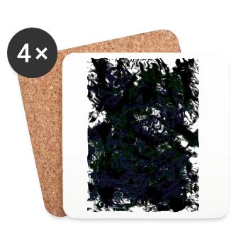 Neon Fog Swirl Pattern - Coasters (set of 4) - white - Front