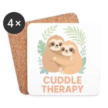 Cuddle Therapy: Cute sloths in the jungle - Coasters (set of 4) - white - Front