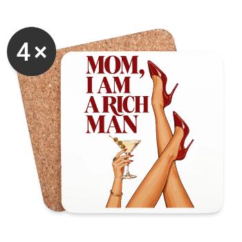 Mom I Am A Rich Man - Untersetzer (4er-Set) - Weiß - Vorne