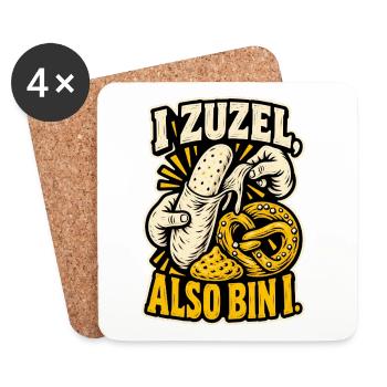 I zuzel also bin i - Untersetzer (4er-Set) - Weiß - Vorne