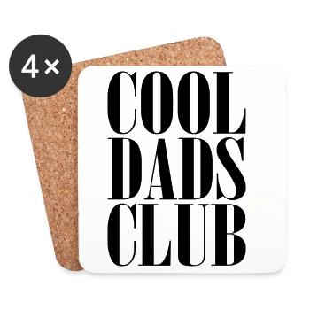 Cool Dads Club Papa Vater Baby Geschenk - Untersetzer (4er-Set) - Weiß - Vorne