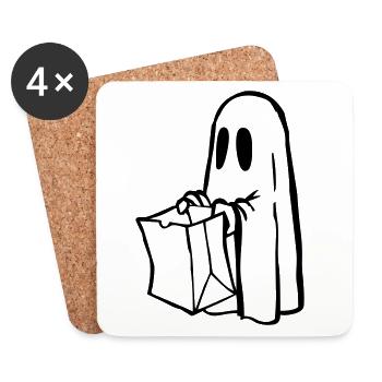 Fantôme - Dessous de verre (lot de 4) - blanc - Devant