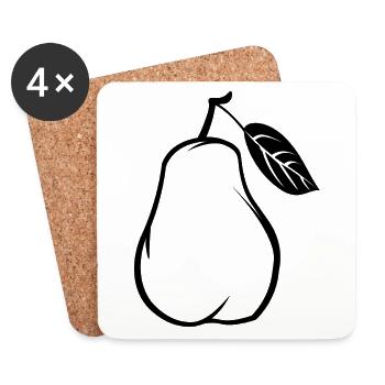 Pear Pear T Shirt & Hoddie, fruity gift - Coasters (set of 4) - white - Front