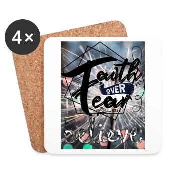 Faith over fear - Untersetzer (4er-Set) - Weiß - Vorne
