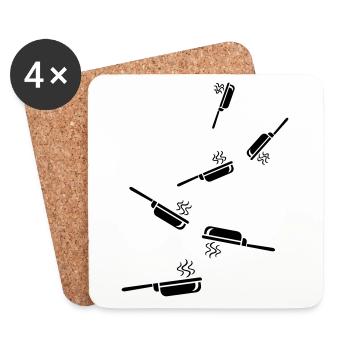 Cooking pan - Coasters (set of 4) - white - Front