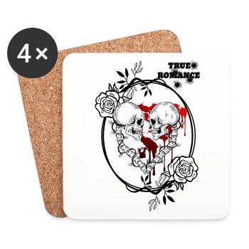 TRUE ROMANCE - Untersetzer (4er-Set) - Weiß - Vorne