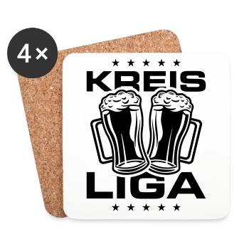 Kreis Liga - Untersetzer (4er-Set) - Weiß - Vorne