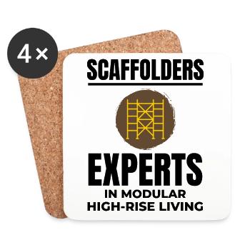 Scaffolder Scaffold Builder Scaffolding Platform - Coasters (set of 4) - white - Front
