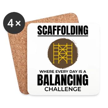 Scaffolder Scaffold Builder Scaffolding Platform - Coasters (set of 4) - white - Front