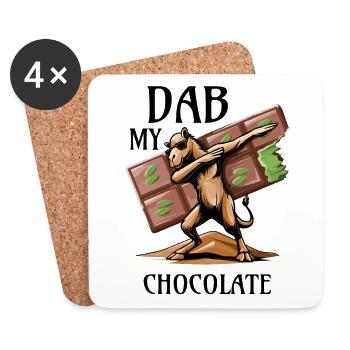 Dab My Chocolate – Le dromadaire ! - Dessous de verre (lot de 4) - blanc - Devant