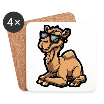 Camel Cool Bande dessinée - Dessous de verre (lot de 4) - blanc - Devant