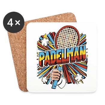 PADELMAN - Untersetzer (4er-Set) - Weiß - Vorne