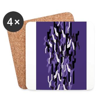 Camouflage Kunst Lila Gaming - Untersetzer (4er-Set) - Weiß - Vorne